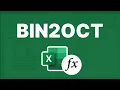Convert Binary Numbers to Octal - Excel BIN2OCT Function