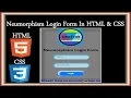 HTML CSS Tutorials Neumorphism Login Form In HTML CSS