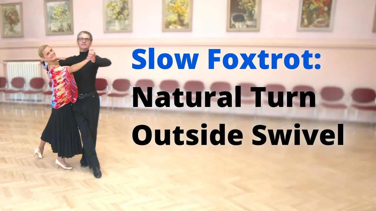 Slow Foxtrot Basic Lesson | Feather Step, Open Telemark, Natural Turn, Outside Swivel Feather Ending