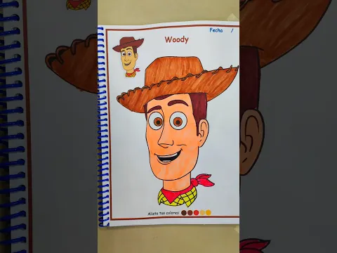 coloreando a Woody de #toystory si te 😍 dale 👍🏽 y subs ▶️ para ➕ #coloringbook #colorear #colorines