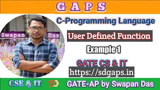 10 Example 1 User Defined Function C Program GATE C-Program