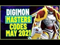 Roblox Digimon Masters Codes May 2021