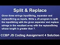 Split Replace CCBP JS Coding Assignment 4 Solution Simple JavaScript Programs for Learners