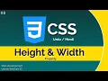 CSS Height Width Tutorial Urdu Hindi 2022 lecture 8