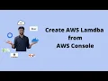 How to Create a AWS Lambda Function From AWS Console