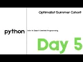 Optimalist Summer Cohort Day 5 Intro To OOP Object Oriented Programming
