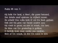 Psalm 85 vers 1 en 3 - Gij hebt Uw land, o Heer', die gunst betoond