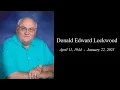 Donald E Lockwood - Mass of Christian Burial