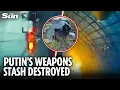 Swarm of Ukrainian drones OBLITERATE Putin's hidden weapons depot on Zaporizhzhia front