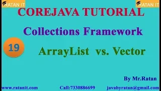 Core java Collections Framework -19 ArrayList vs Vector ByRatan Sir