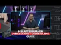 MSI Afterburner Overclocking Undervolting Guide MSI