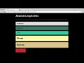 CSS Absolute Length Units CSS complete Tutorials