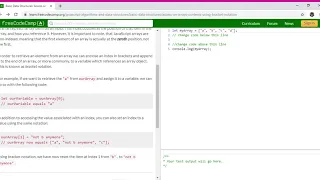 Basic Data Structures Access an Array s Contents Using Bracket Notation Learn freeCodeCamp Goog