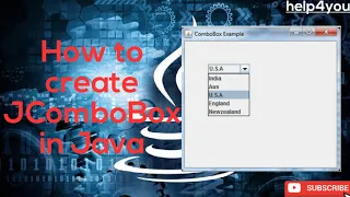 How to create JComboBox in java in NetBeans Java Swing