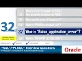 Oracle PL SQL interview question What is raise application error