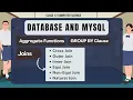 DATABASE and MySQL GROUP BY Clause Joins Class 12 Computer Science ENGLISH