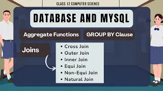 DATABASE and MySQL GROUP BY Clause Joins Class 12 Computer Science ENGLISH