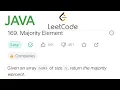 169 Majority Element using Java Easy solution GoCoderGo