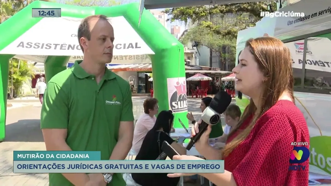 Multirão da Cidadania: vagas de empregos e serviços gratuitos oferecidos aos criciumenses