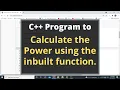 22 C Program to Calculate the Power using the inbuilt function