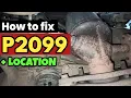 P2099 p2099 Post Catalyst Fuel Trim System Too Rich Bank 2 p2099 code dtc p2099