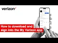 How to download and sign into the My Verizon App
