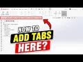 How to Add Tabs in SOLIDWORKS Customize CommandManager Tabs