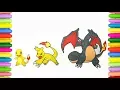 Pokemon Coloring Pages - Shiny Charmander evolutions