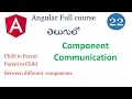 component communication in Angular input output decorators in angular Angular tutorials in Telugu