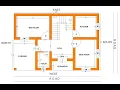 36x24 West-Facing House Plan 24x36 Corner Plot West and South-Facing 2-Bedroom House Plan with