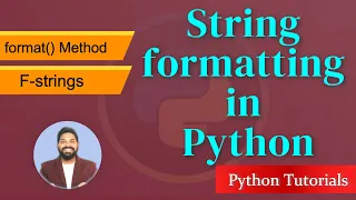 String Formatting in Python format Method F String Python Tutorials for Beginners Hindi