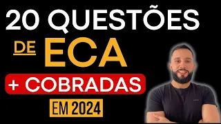 SIMULADO ECA 2024 [As 20 questões + COBRADAS] Estatuto da Criança e do Adolescente ATUALIZADO.