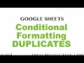 Google Sheets How to Highlight Find Duplicate Values Automatically Step-by-Step