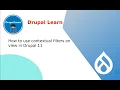 How to use contextual filters on a view in Drupal 11