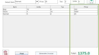 JTable - Calculate Column Value in Java AWT
