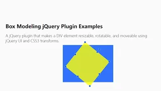 Create Resizable Draggable Rotatable Elements With jQuery