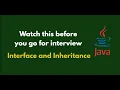 Java Interview Questions Interface And Inheritance