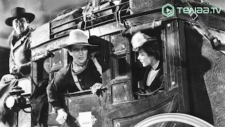 John Wayne And Claire Trevor In Stagecoach Western Adventure 