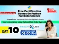 Python Tutorial for Beginners Free Certification AnalytixLabs Session With Sumit Day-10