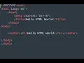 Create Your First HTML Page - Hello HTML World
