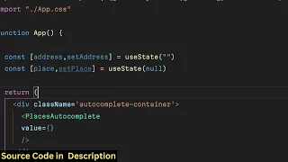 Build a React js Google Maps Autocomplete Geocoding API to Display Address Details Photos Data