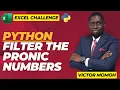 Python Solution - Pronic numbers Excel Challenge