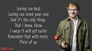 photograph loving can hurt sometimes ed sheeran lyrics
