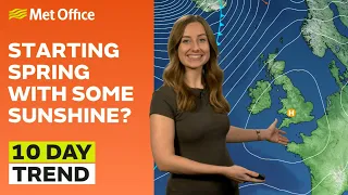 10 Day Trend 26/02/2025 – High pressure bringing some sunshine – Met Office weather forecast UK