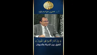 الفرق بين الحياة والحيوان في القرآن الكريم د فاضل السامرائي 