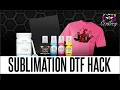 DTF Sublimation Hack using DTF FILM Paper and Crafting Besties Sublimation Ink