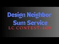 Leetcode Contest 409 Part-I Design Neighbor Sum Service Leetcode 3242 in Java 2-d array DSA
