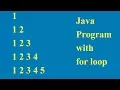 Program to print the pattern of numbers in java part 2 most important program