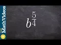 Converting a rational exponent to radical form