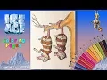 Ice Age Coloring pages Coloring Crash and Eddie from Ice Age 2 cartoon
